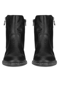 Rieker Botki 73450-00 Czarny. Kolor: czarny. Materiał: materiał #5