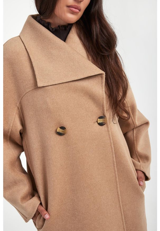 Armani Exchange - Płaszcz damski wełniany ARMANI EXCHANGE. Materiał: wełna