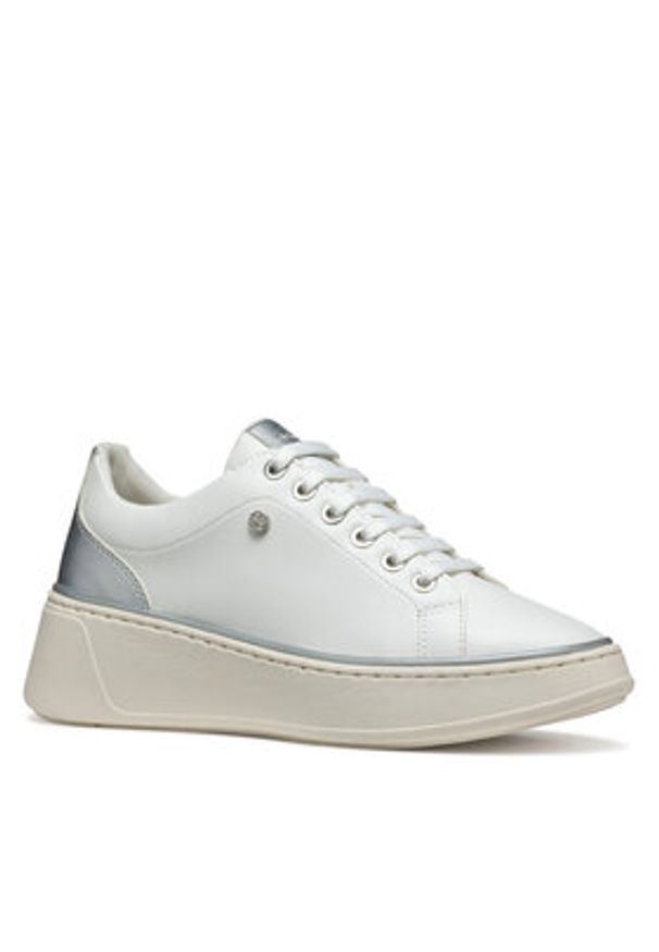 Geox Sneakersy D Sunnetty D55YHA 054AJ C0007 Biały. Kolor: biały. Materiał: skóra