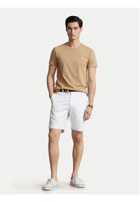 Polo Ralph Lauren T-Shirt 710671438329 Beżowy Custom Slim Fit. Typ kołnierza: polo. Kolor: beżowy. Materiał: bawełna #3