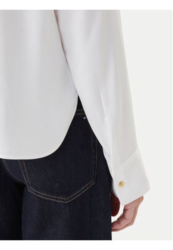 TOMMY HILFIGER - Tommy Hilfiger Bluzka WW0WW47339 Biały Relaxed Fit. Kolor: biały. Materiał: wiskoza