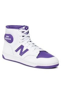 New Balance Sneakersy BB480SCE Biały. Kolor: biały. Materiał: skóra