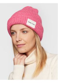 Tommy Jeans Czapka Elevated AW0AW14079 Różowy. Kolor: różowy. Materiał: akryl, materiał