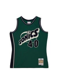 Mitchell & Ness - Dżersej szenilowy Seattle Supersonics Swingman 1995/96. Kolor: zielony. Materiał: jersey. Sport: koszykówka #1