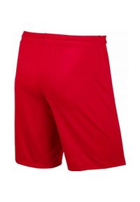Nike - Dziecięce/niemowlęce Spodenki Z Dzianiny Dry Park III. Kolor: czerwony. Materiał: dzianina. Styl: sportowy. Sport: turystyka piesza