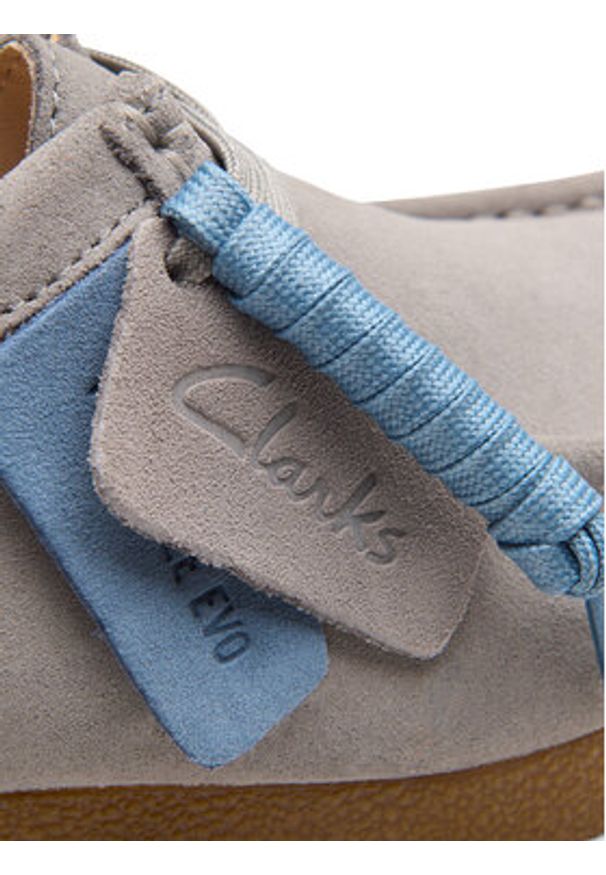 Clarks Półbuty WallabeeEVOSh 26181477 Szary. Kolor: szary. Materiał: zamsz, skóra