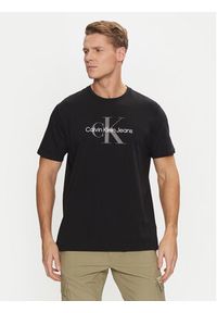 Calvin Klein Jeans T-Shirt Ss Hero Monogram Tee 30s Eu Opt 00040EM286 Czarny Regular Fit. Kolor: czarny. Materiał: bawełna #3
