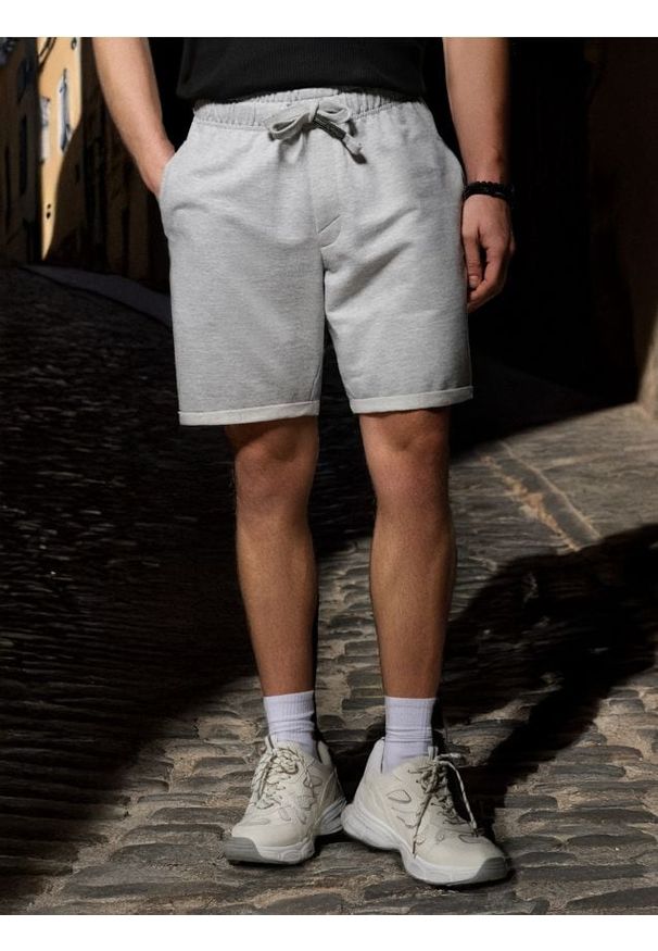 Sinsay - Szorty slim fit - szary. Kolor: szary