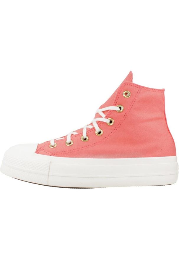 Converse - Kapcie CONVERSE CHUCK TAYLOR ALL STAR LIFT HI Rose. Kolor: różowy. Materiał: tkanina. Styl: sportowy