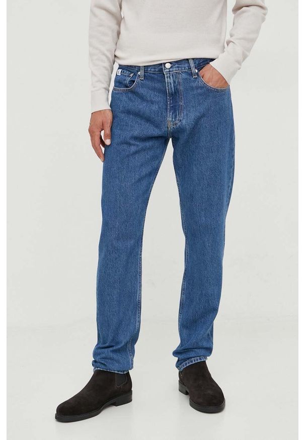 Calvin Klein Jeans jeansy AUTHENTIC męskie. Kolor: niebieski