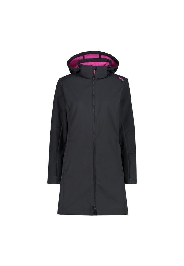 Płaszcz damski turystyczne CMP 3A08326. Kolor: szary. Materiał: softshell. Sport: turystyka piesza