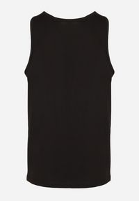 Born2be - Czarna Koszulka Tank Top z Bawełny z Nadrukiem Voanna. Kolor: czarny. Materiał: bawełna. Wzór: nadruk #4
