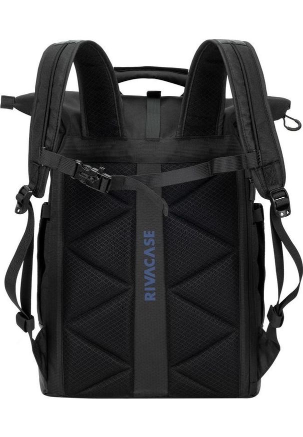 RIVACASE - Plecak Rivacase 5321 czarny. Kolor: czarny. Materiał: materiał. Wzór: paski. Styl: casual, sportowy