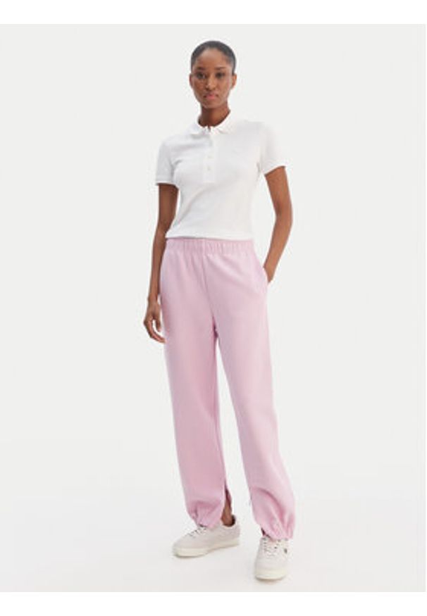 Lacoste Spodnie dresowe XF5244 Różowy Regular Fit. Kolor: różowy. Materiał: bawełna