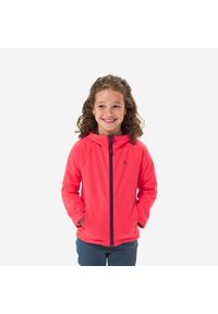 quechua - Kurtka softshell turystyczna dla dzieci Quechua MH550. Kolor: różowy. Materiał: poliester, materiał. Sezon: lato. Styl: sportowy