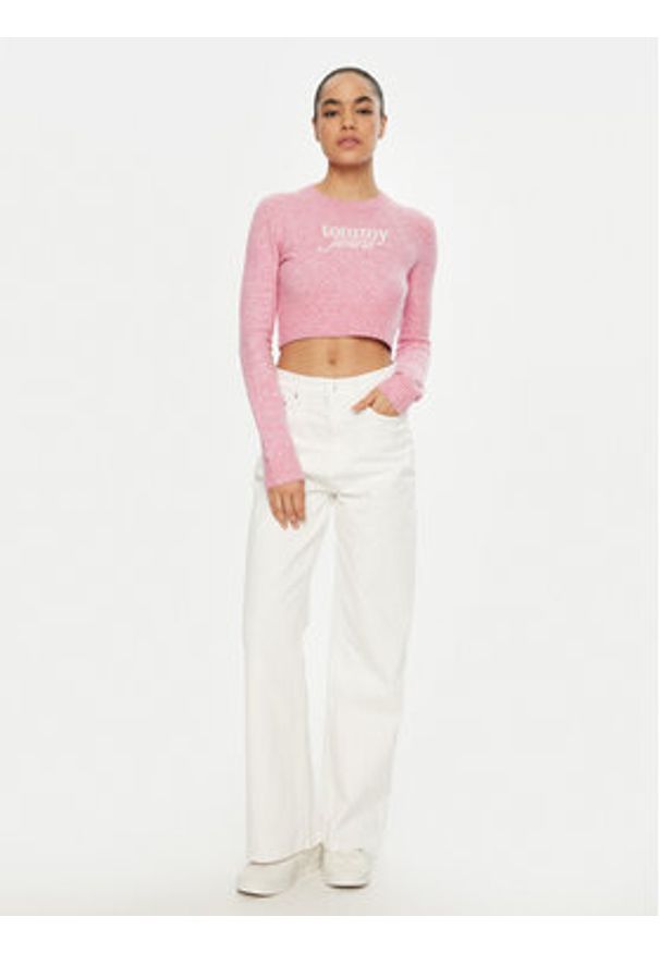 Tommy Jeans Jeansy Claire DW0DW20219 Écru Wide Leg