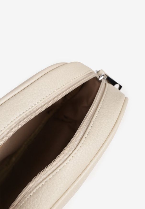 Renee - Jasnobeżowa Okrągła Torebka na Pasku z Kieszonkami Malireia. Kolor: beżowy. Styl: elegancki, casual