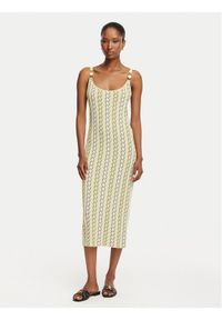 Fracomina Sukienka dzianinowa FS26SD5005K414F8 Żółty jasny Slim Fit. Kolor: żółty. Materiał: wiskoza #1