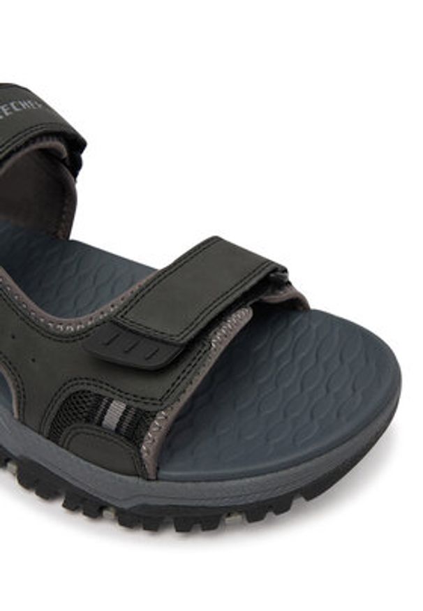 skechers - Skechers Sandały Prewitt 205139/BLK Czarny. Kolor: czarny. Materiał: skóra