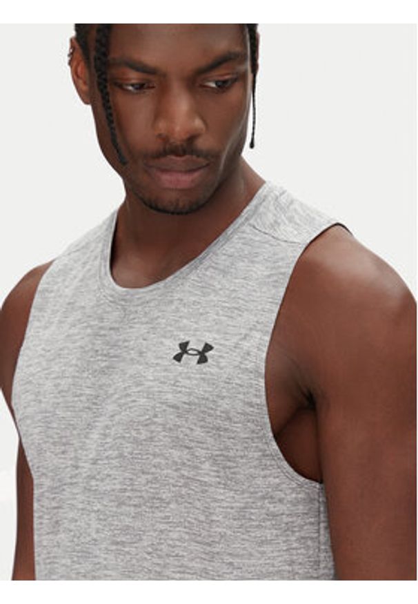 Under Armour Tank top Tech 1382795 Szary Regular Fit. Kolor: szary. Materiał: syntetyk