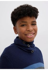 bonprix - Sweter chłopięcy. Kolor: biały. Wzór: paski #3