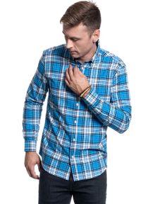 Wrangler - KOSZULA MĘSKA WRANGLER LS 1PKT BUTTON DOWN PARISIAN BLUE W5A3BMX96 112130022. Typ kołnierza: button down #8