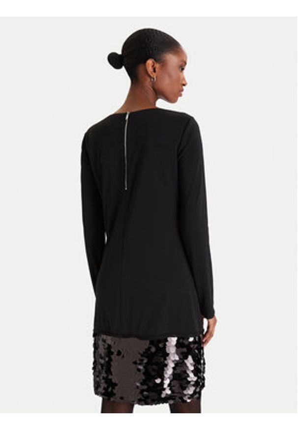DKNY Sukienka koktajlowa DD5J1N09 Czarny Relaxed Fit. Kolor: czarny. Materiał: syntetyk. Styl: wizytowy