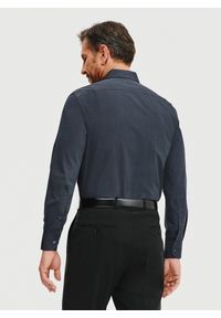 Pako Lorente - PAKO LORENTE – Bawełniana koszula męska w kolorze ciemnoszarym. Kolor: szary. Materiał: bawełna. Długość rękawa: długi rękaw. Długość: długie. Wzór: gładki #2