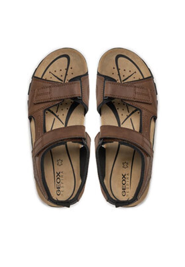 Geox Sandały Uomo Sandal Strada U4524B 000ME C6006 Brązowy. Kolor: brązowy. Materiał: skóra