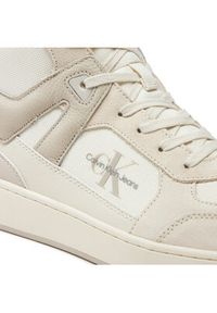 Calvin Klein Jeans Sneakersy Basket Cup Mid Laceup Lth Ml Mtr YM0YM00995 Beżowy. Kolor: beżowy