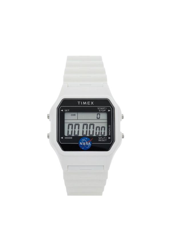 Timex Zegarek Main Street Classic TW2Y13500 Biały. Kolor: biały. Styl: street