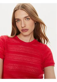 Pieces T-Shirt Agda 17148867 Czerwony Loose Fit. Kolor: czerwony. Materiał: bawełna #4