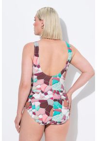 ULLA POPKEN - Damskie Strój kąpielowy mozaika bez miękkich miseczek okrągły dekolt. Kolekcja: plus size. Kolor: turkusowy, niebieski, wielokolorowy. Materiał: poliamid, materiał, elastan #2
