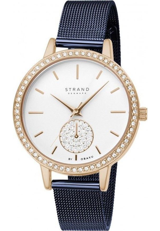 Zegarek Strand S705LXVIML Granatowy zegarek Damski Strand. Kolor: niebieski