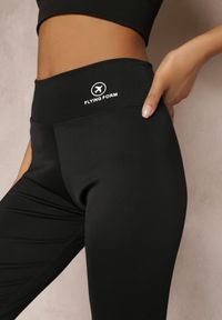Renee - Czarne Legginsy z Gumką w Talii z Długimi Nogawkami Somys. Kolor: czarny. Materiał: dzianina. Długość: długie