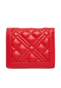 Love Moschino - LOVE MOSCHINO Mały Portfel Damski JC5601PP0NLA0500 Czerwony. Kolor: czerwony. Materiał: skóra