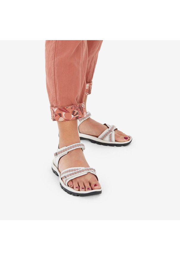 quechua - Sandały turystyczne damskie Quechua NH500. Kolor: pomarańczowy. Materiał: materiał
