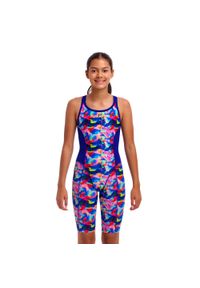 FUNKITA - Funkita Meisjes Badpak met Pijpjes Fast Training Warped Waves. Kolor: niebieski #1