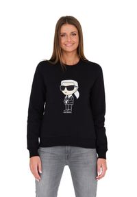 Karl Lagerfeld - KARL LAGERFELD Czarna damska bluza Ikonik 2.0, Rozmiar S. Kolor: czarny #4