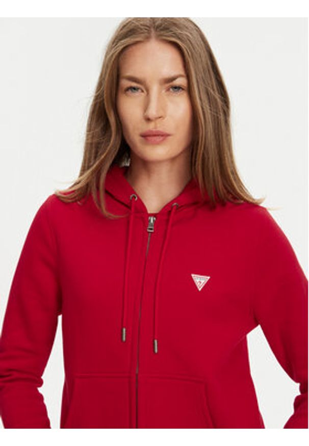 Guess Jeans Bluza W4YQ03 KC811 Czerwony Regular Fit. Kolor: czerwony. Materiał: bawełna