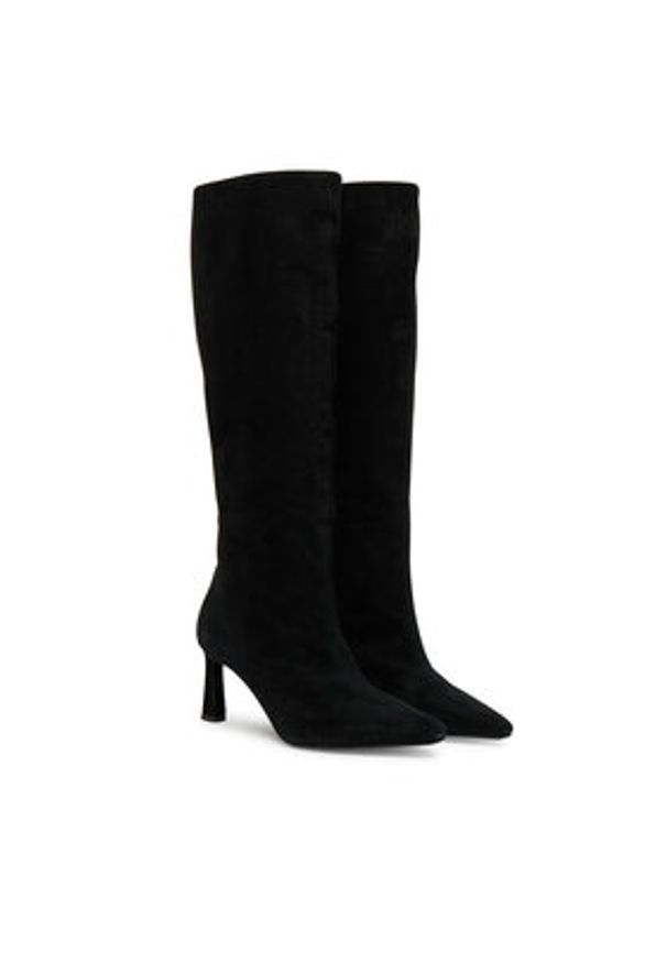 Pollini Kozaki SA26077M0NTA0000 Czarny. Kolor: czarny. Materiał: zamsz, skóra