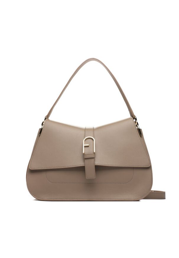 Furla Torebka Flow WB01040-BX2045-1257S-1007 Beżowy. Kolor: beżowy. Materiał: skórzane