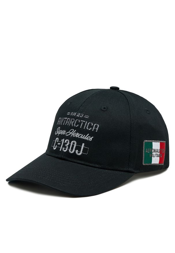 Czapka z daszkiem Aeronautica Militare 232HA1151CT2859 Jet Black 34300. Kolor: czarny. Materiał: materiał