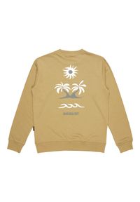 Quiksilver - Bluza z okrągłym dekoltem dla Mężczyzn GRAPHIC Beżowy. Kolor: beżowy. Materiał: materiał, poliester, bawełna. Długość: długie