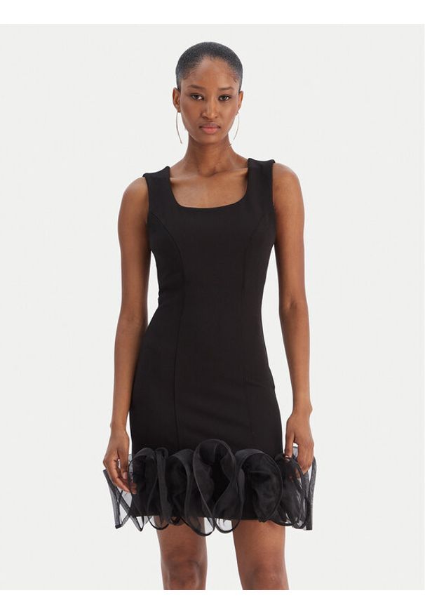 Rinascimento Sukienka koktajlowa CFC0126628003 Czarny Slim Fit. Kolor: czarny. Materiał: syntetyk. Styl: wizytowy