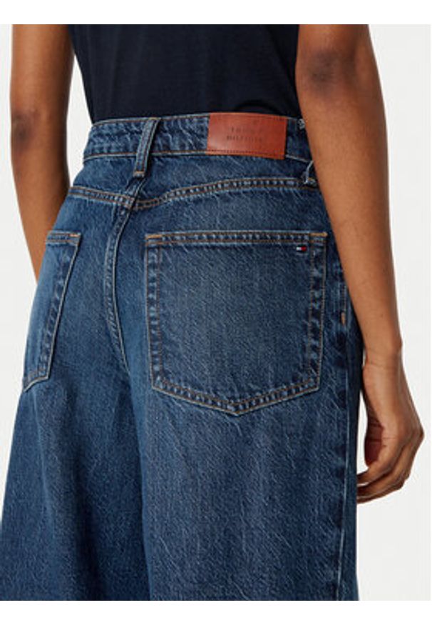 TOMMY HILFIGER - Tommy Hilfiger Jeansy WW0WW43712 Granatowy Wide Leg. Kolor: niebieski