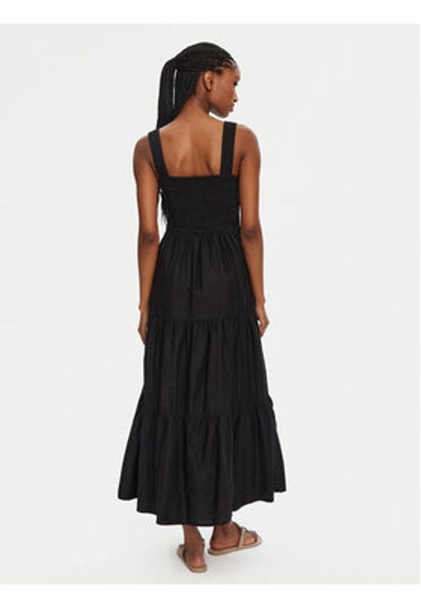 Seafolly Sukienka letnia Faithful 54865-DR Czarny Regular Fit. Kolor: czarny. Materiał: bawełna. Sezon: lato