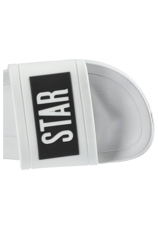 Big-Star - Klapki damskie Big Star, wsuwane basenowe klapki z tworzywa, białe, DD274A264. Okazja: do domu. Kolor: biały. Materiał: materiał. Sezon: lato. Styl: wakacyjny, elegancki