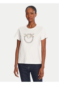 Pinko - PINKO T-Shirt Quentin 100535 A2RN Biały Regular Fit. Kolor: biały. Materiał: bawełna #1