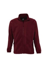SOL'S - Męski Polar North Bluza Polarowa Outdoor. Kolor: czerwony, brązowy, wielokolorowy. Materiał: polar. Sezon: zima. Styl: sportowy